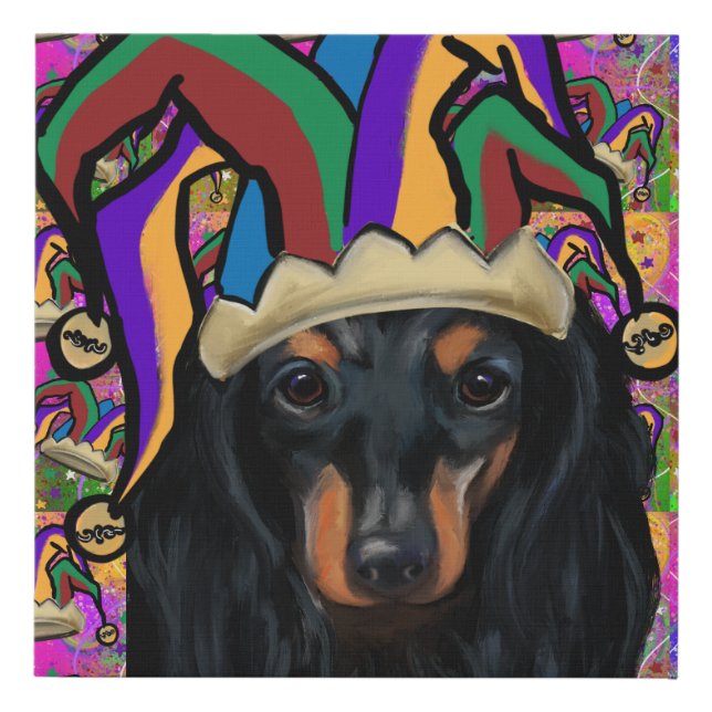 DACHSHUND           FAUX CANVAS PRINT (Front)