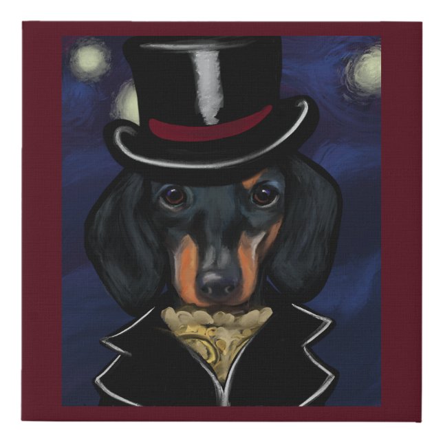 DACHSHUND   FAUX CANVAS PRINT (Front)