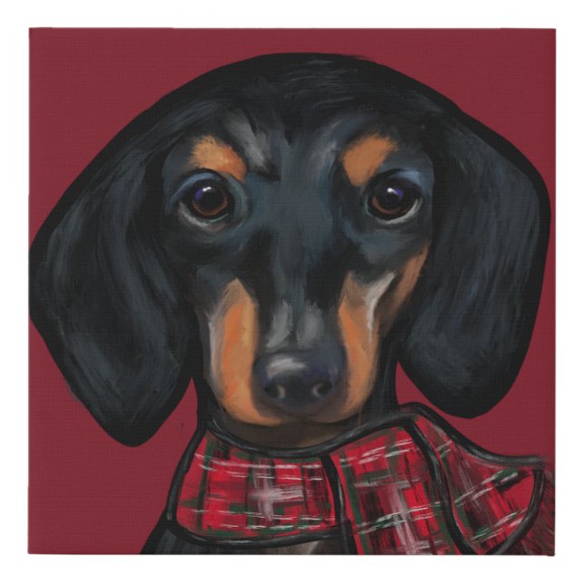 DACHSHUND     FAUX CANVAS PRINT (Front)