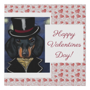 DACHSHUND       FAUX CANVAS PRINT