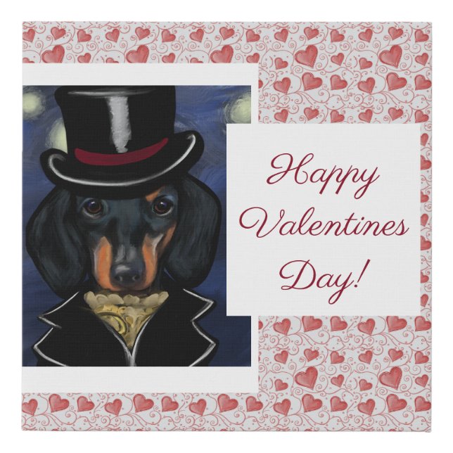 DACHSHUND       FAUX CANVAS PRINT (Front)