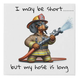 Dachshund faux canvas print