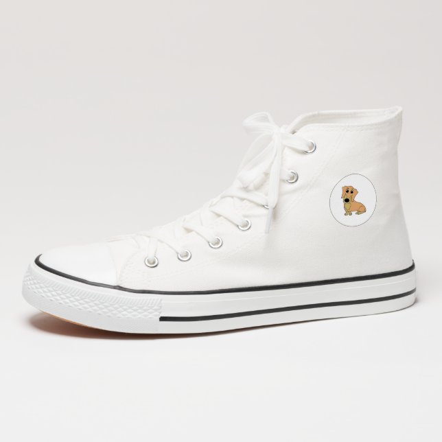 dachshund fawn and tan cartoon patch (On Shoe Ankle)