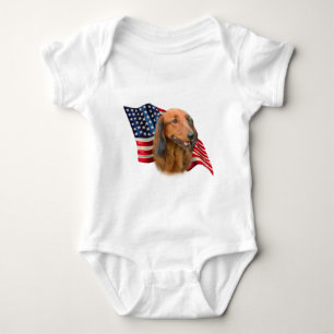 Dachshund Flag Baby Bodysuit