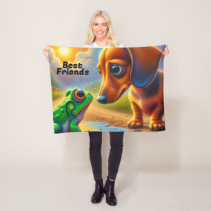 DACHSHUND FLEECE BLANKET