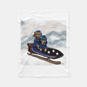 DACHSHUND FLEECE BLANKET
