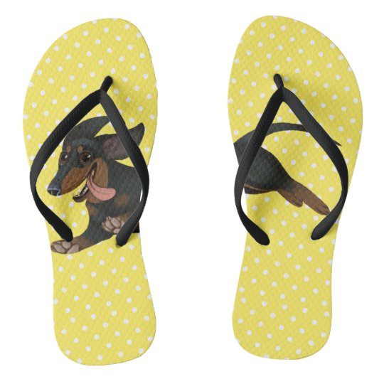 Dachshund Flip Flops Wiener Dog Shoes Zazzle