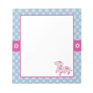 Dachshund Floral Notepad