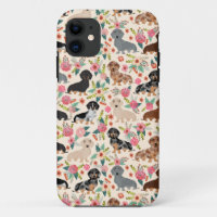 Dachshund florals pattern dog