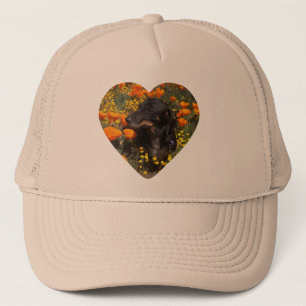 Dachshund Flowers Trucker Hat