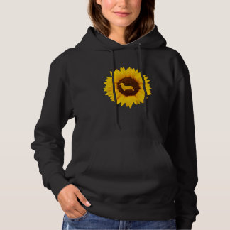 Dachshund For Women Men Sausage Dog Sunflower Lov Hoodie
