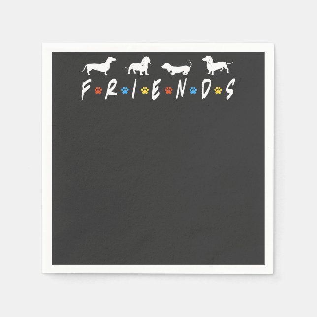 Dachshund Friends Napkins (Front)