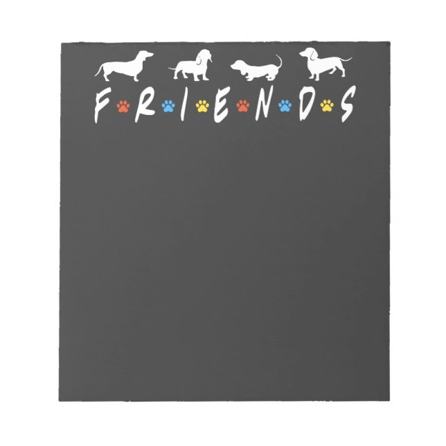 Dachshund Friends Notepad (Front)