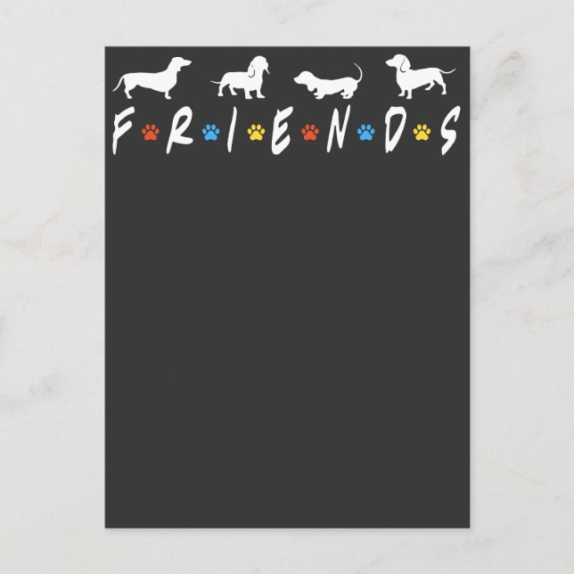 Dachshund Friends Postcard (Front)