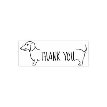 Dachshund Front And Back Border | Cute Doxie Self-inking Stamp by clever_bits at Zazzle