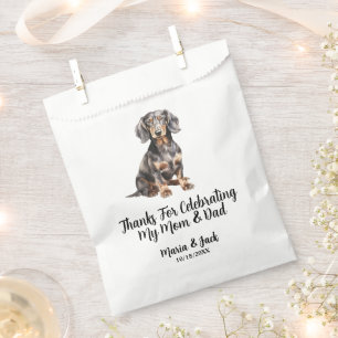 Dachshund Full Color Pet Wedding Favor Bag