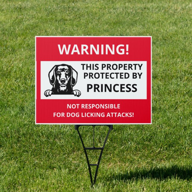 DACHSHUND | Funny Beware of Dog Sign (Insitu)
