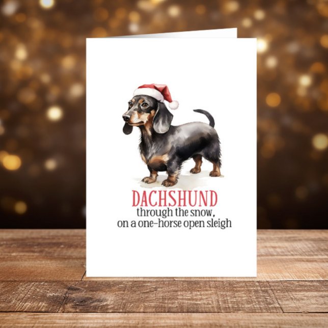 Dachshund funny Christmas Happy Holidays Holiday Card (Creator Uploaded)