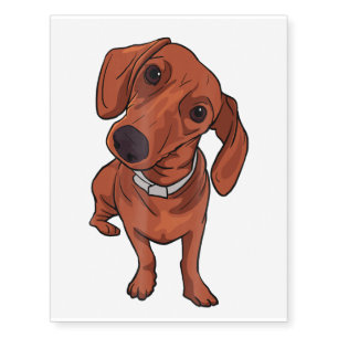 Dachshund , Funny Gift Cute Dog Lovers Temporary Tattoos