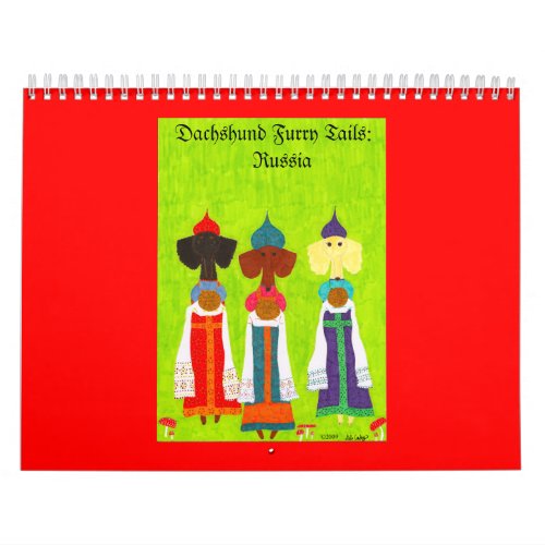 Dachshund Furry Tails Russia Calendar