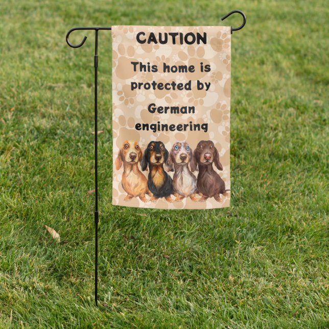 Dachshund  garden flag (In SItu)