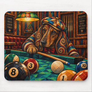 Dachshund, Geometric Mosaic Mouse Pad