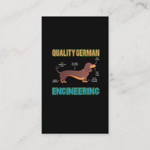 Dachshund German Engineering Dog Animal lover Business Card