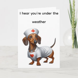 Dachshund Get Well Card