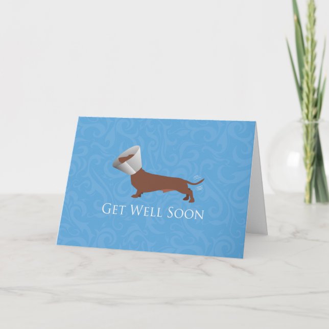 Dachshund - Get Well Soon Card (Front)