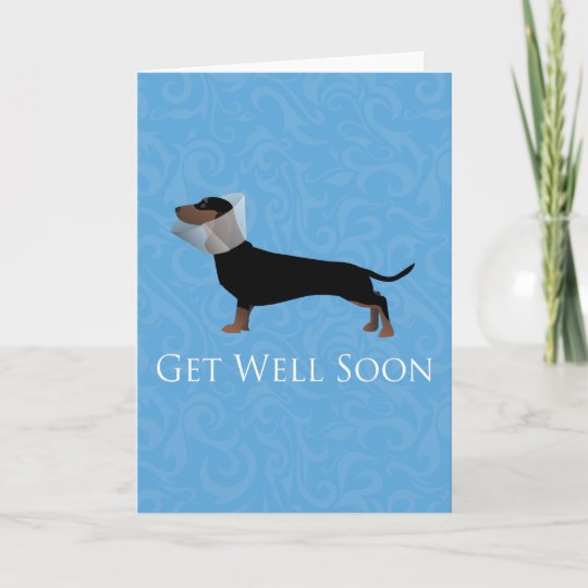 Dachshund Get Well Soon Design Card 