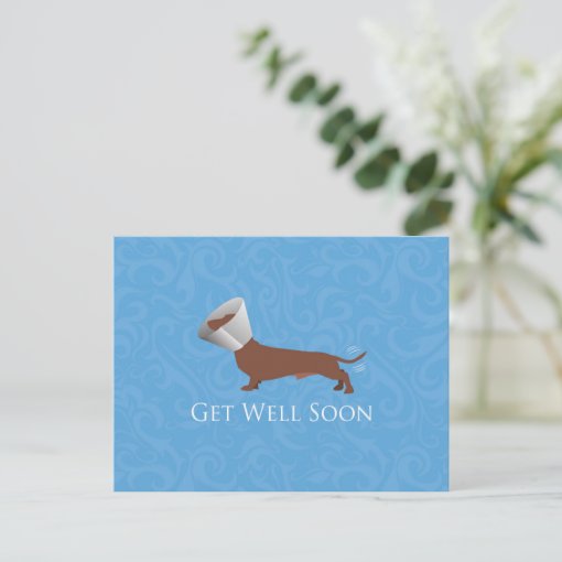 Dachshund - Get Well Soon Postcard | Zazzle