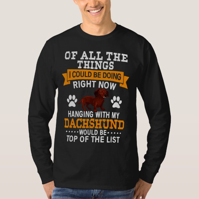 Dachshund Gif Dog Owner T-Shirt (Front)