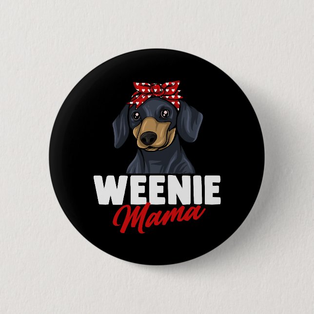 Dachshund Gift Dixie Wiener Doxie Dackel     Button (Front)