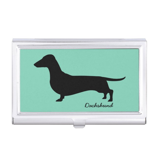 Dachshund Gifts Business Card Holder (Front)