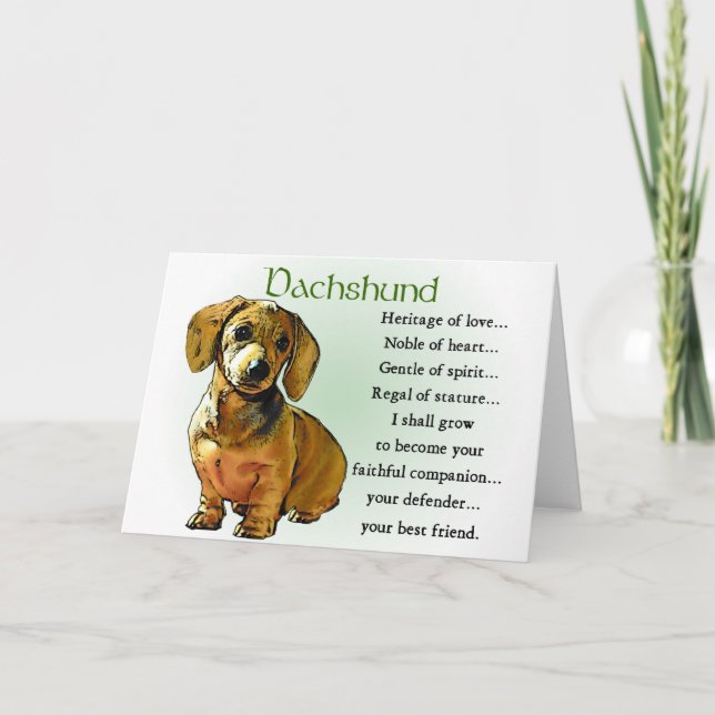 Dachshund Gifts Card (Front)