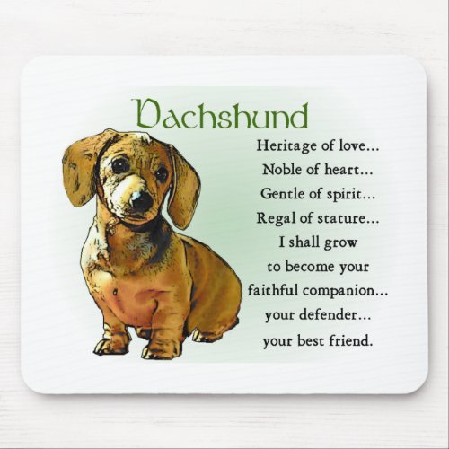 Dachshund Gifts Mouse Pad