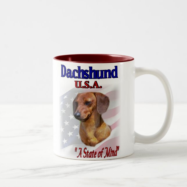 Dachshund Gifts Two-Tone Coffee Mug (Right)