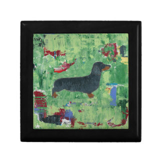 Dachshund Gifts Wiener Dog Modern Abstract Art Gift Box