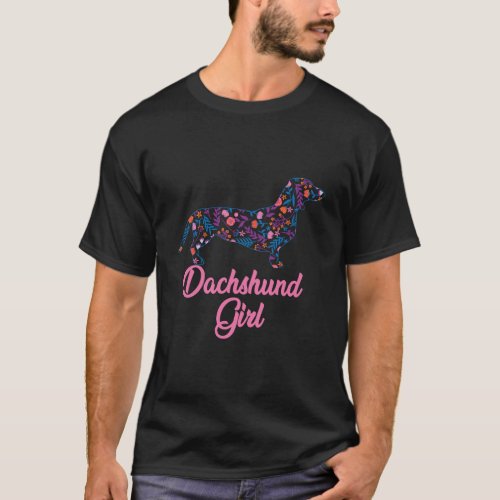 Dachshund Girl Cute Doxie Wiener Dog Owner Gift T_Shirt