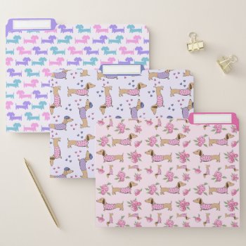 Dachshund Girlie Home Office File Folder by Smoothe1 at Zazzle