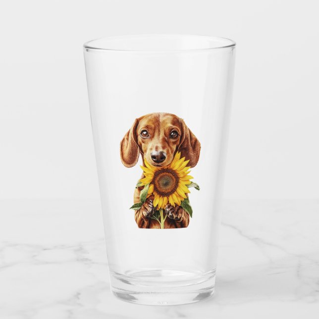 Dachshund Glass (Front)