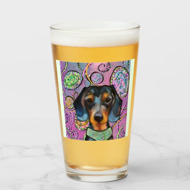 DACHSHUND  GLASS (Front Filled)