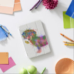 Dachshund & Glasses Rainbow Splash iPad Mini Cover<br><div class="desc">This watercolor print features a colorful portrait of a dachsund in teal glasses adorned in flowers | By Fab Funky</div>