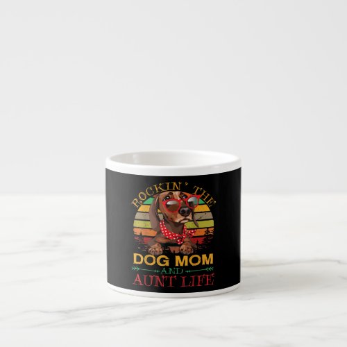 Dachshund Glasses Rockin Dog Mom Gift For Aunt Espresso Cup