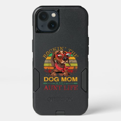 Dachshund Glasses Rockin Dog Mom Gift For Aunt iPhone 13 Case