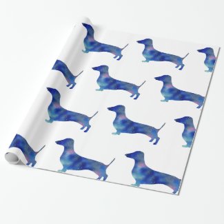 Dachshund Glossy Wrapping Paper, 30 in x 6 ft