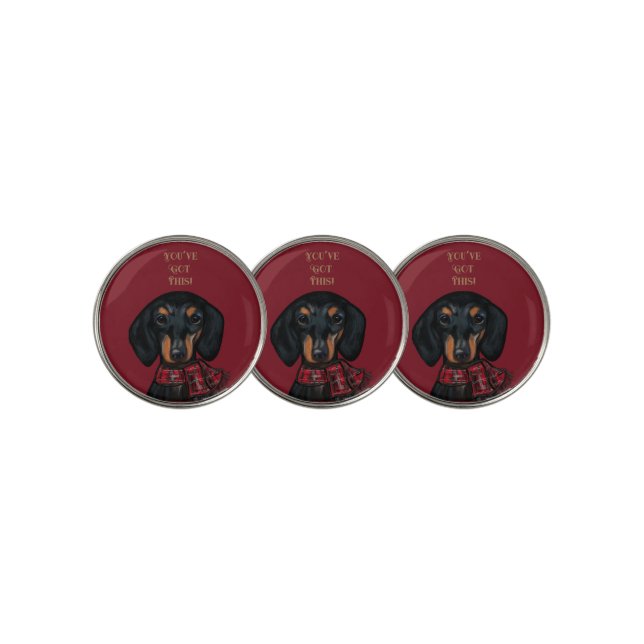 DACHSHUND        GOLF BALL MARKER (3 Up)