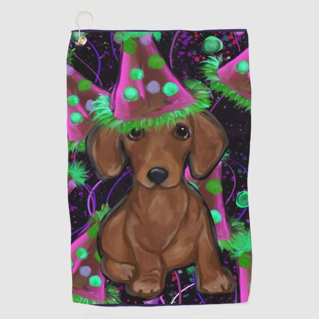 Dachshund          golf towel (Front)