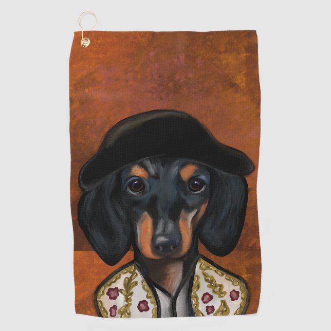 DACHSHUND        GOLF TOWEL (Front)