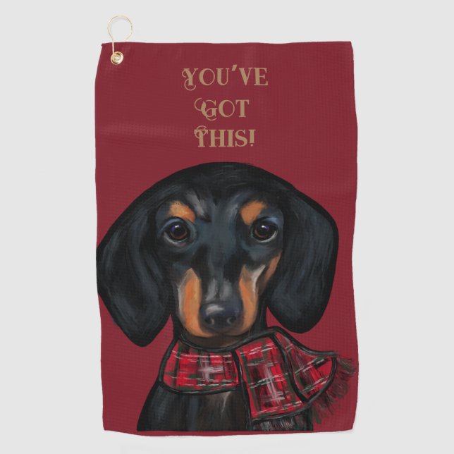 DACHSHUND        GOLF TOWEL (Front)